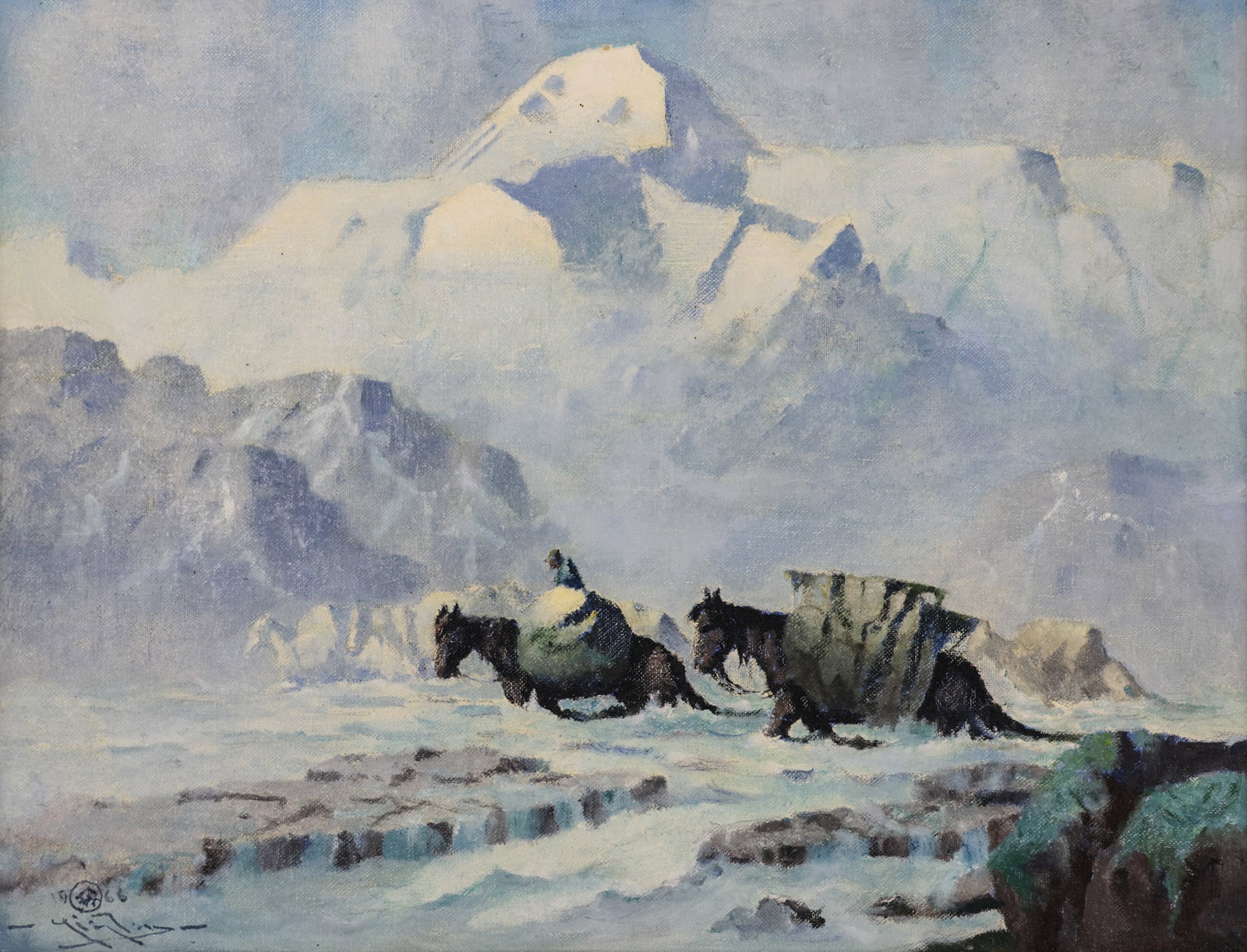 Eustace Ziegler ''The Ford'' 1966 Oil (1 of 4)