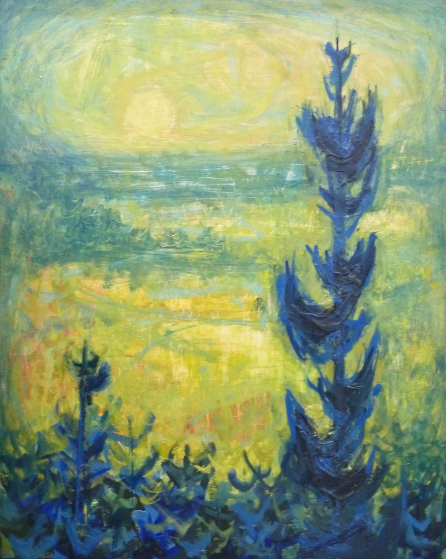 Doris Totten Chase (1923-2008 NY/WA) Untitled Mode: Doris Totten Chase (1923-2008 NY/WA) Untitled Modernist Trees 1961 Oil/Masonite 29.5''x24''.
