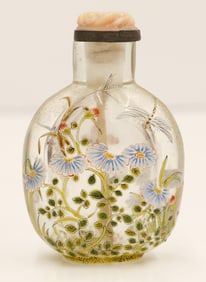 Chinese Enameled Peking Glass Snuff Bottle