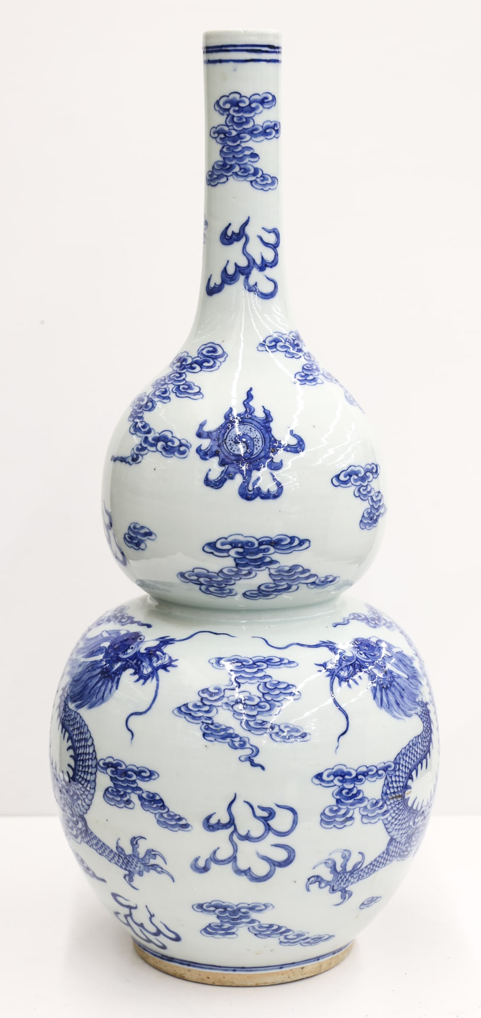 Chinese Blue & White Dragon Double Gourd Vase (1 of 13)