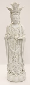Chinese Blanc de Chine Standing Guanyin