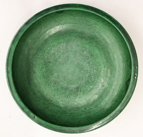 Chinese Apple Green Glazed Dragon Bowl