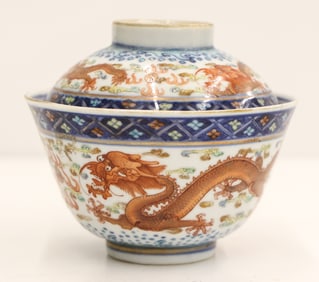 Chinese Guangxu Doucai Porcelain Gaiwan