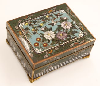 Fine Japanese Cloisonne Cigarette Box