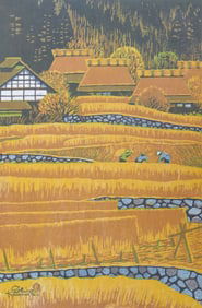 Shiro Kasamatsu ''Ohara in Autumn'' 1971 Woodblock