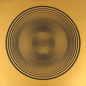 Francis Celentano ''Elliptical Series C: Black on Gold" 1967