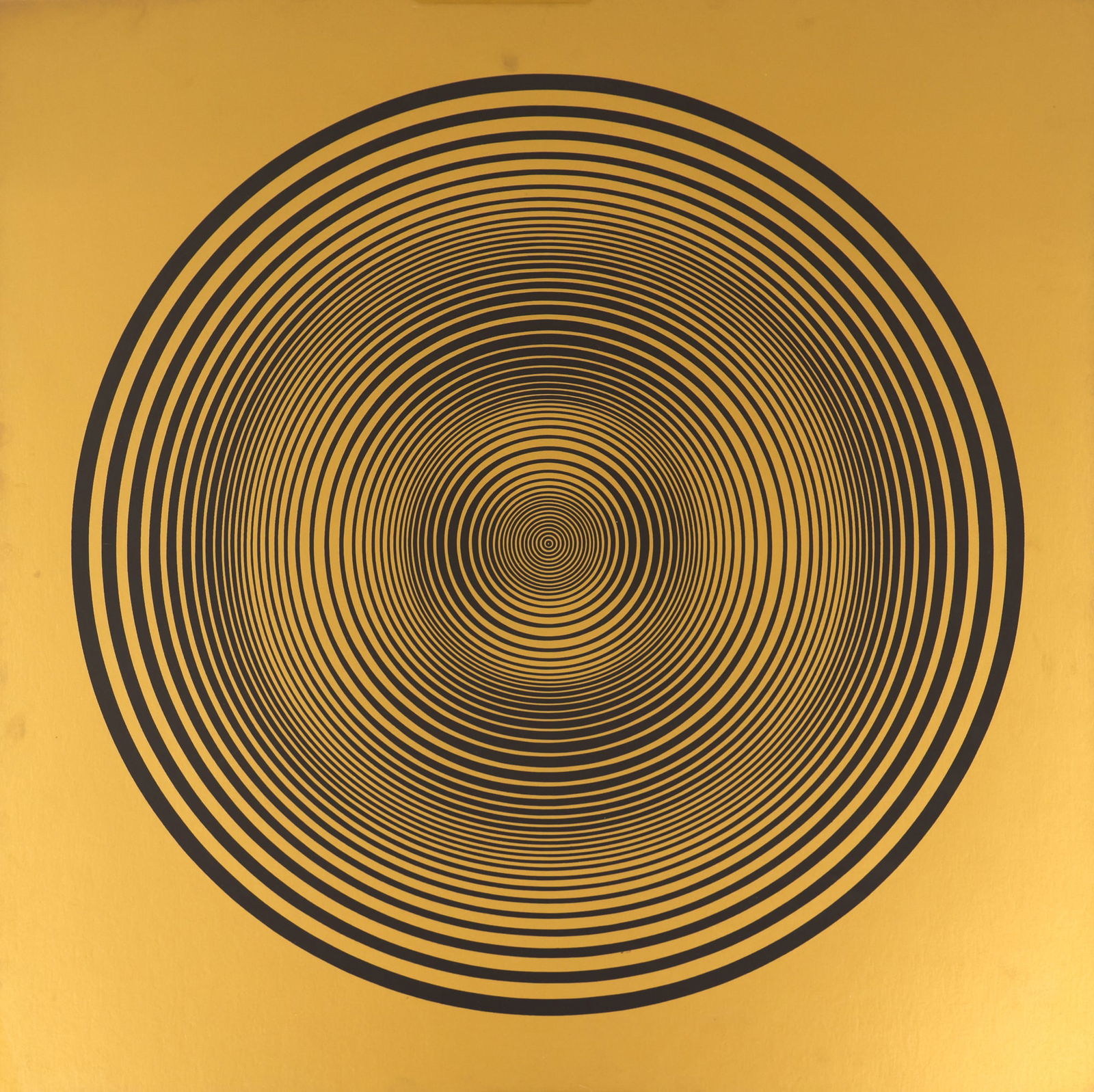 Francis Celentano ''Elliptical Series C: Black on Gold" 1967