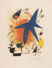Joan Miro ''L'Astre Bleu'' 1972 Lithograph