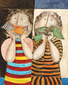 Graciela Rodo Boulanger ''Oiseaux'' (Birds) 1977 Oil
