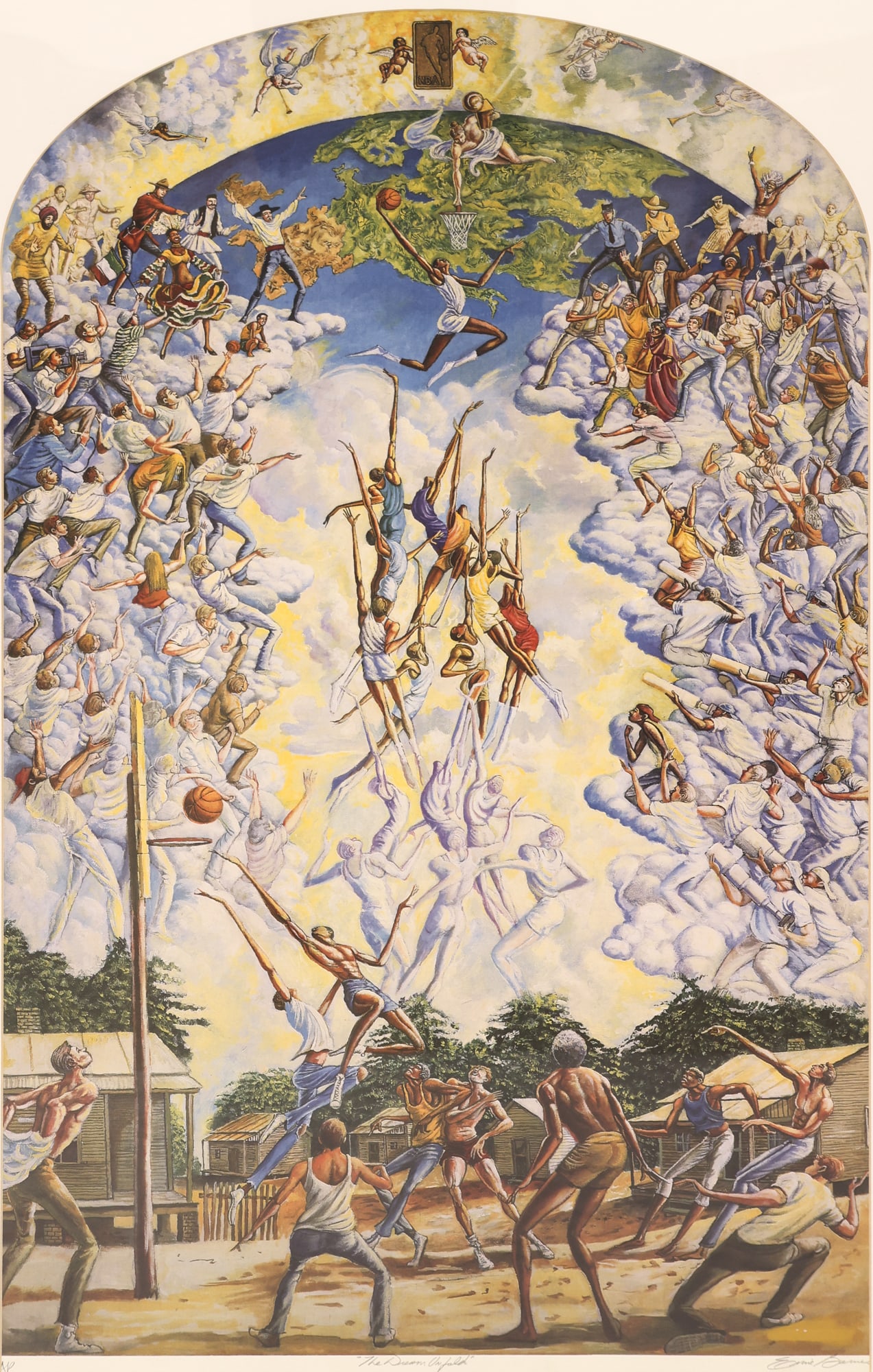 Ernie Barnes ''The Dream Unfolds'' 1996 Lithograph (1 of 3)