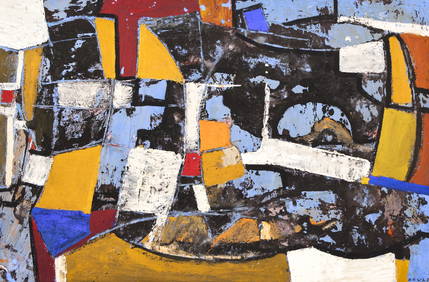 Carlo Zauli ''Untitled'' (Abstraction) 1950's Oil (1 of 2)