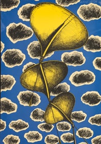 Susumu Shingu ''Kites'' 1975 Color Lithograph