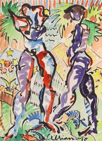 Ed Gilliam ''Untitled'' (Nudes) 1990 Watercolor