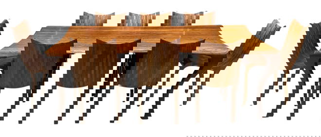 Marc Van Rampelberg Iroko Wood Dining Set (1 of 4)