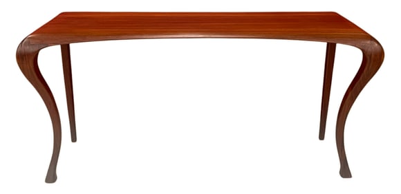 Marc Van Rampelberg Iroko Wood Sofa Table