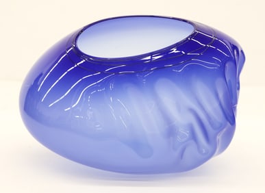 Dale Chihuly ''Cobalt Blue Basket'' 1997 Blown Glass