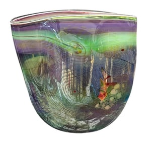 Chris Hawthorne Aquarium Vessel Blown Glass