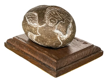James Washington Jr. ''Raven Hatching'' 1987 Stone Sculpture