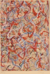 Mark Tobey ''Flame of Colors'' 1974 Lithograph