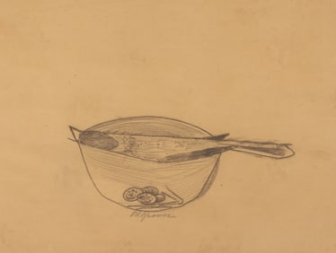 Morris Graves ''Nesting Bird with Edith's Feet'' Graphite