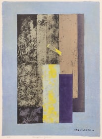 Paul Horiuchi ''Concept in Yellow'' Color Lithograph
