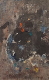Paul Horiuchi ''Eve of All Hollow'' 1950's Casein