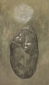Betty Frost ''Flowering Stone'' Mixed Media