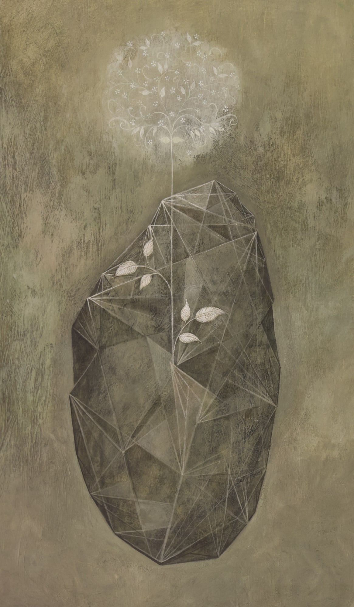 Betty Frost ''Flowering Stone'' Mixed Media (1 of 2)