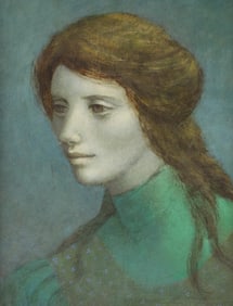 Betty Frost ''Woman in Green'' Oil