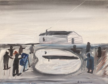 Jay Steensma ''The Gathering'' 1980's Oil