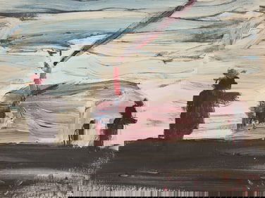 Jay Steensma ''Untitled'' (Pink Cabin) 1993 Oil