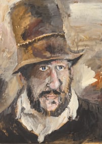 James Martin ''Self Portrait'' 1968 Tempera