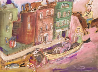 James Martin ''Brownstone'' 2002 Gouache