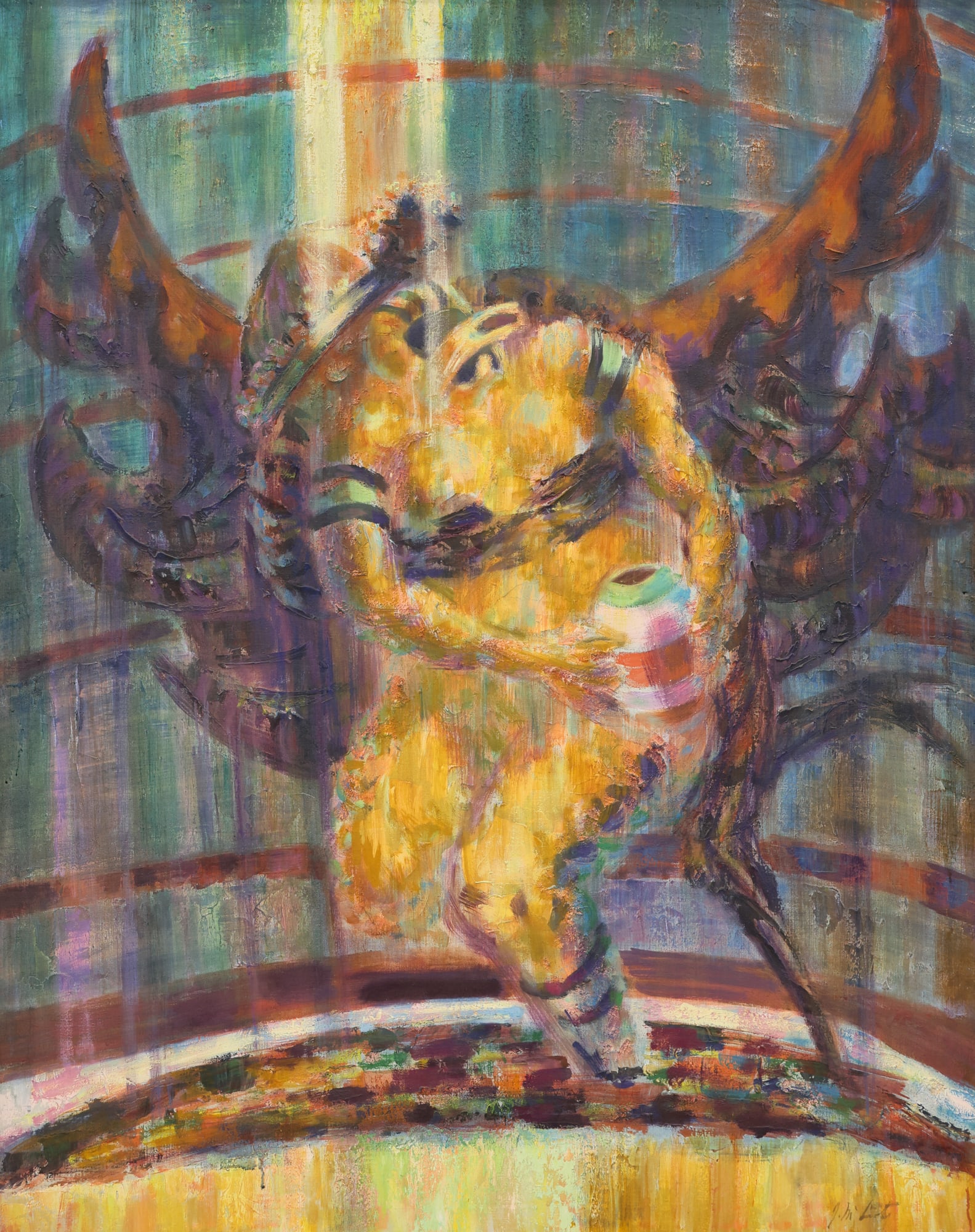 Jack McLarty ''Golden Game'' 1961 Large Oil (1 of 3)