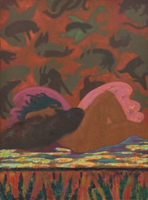 Jack McLarty ''The Red Wall'' 1960's Oil
