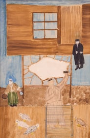 Harry Lieberman ''Preparing the Parchment for the Bible"