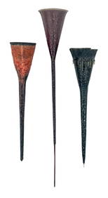 Joan Livingstone ''Three Funnels'' Fiber Art (1 of 2)
