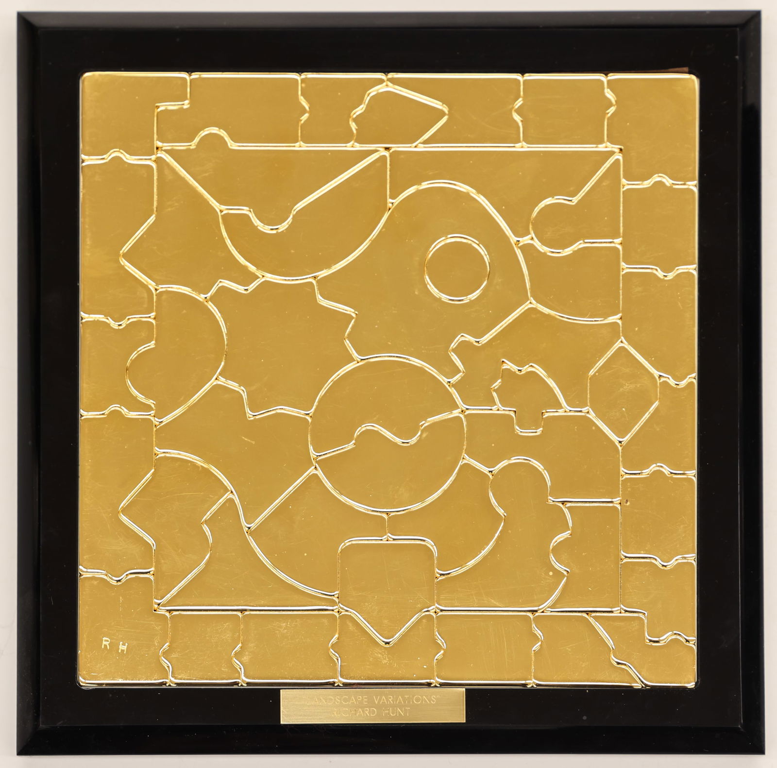 Richard Hunt "Landscape Variations" 1990 Bronze Puzzle Sculpture (1 of 2)