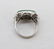 18k Apple Jade & Diamond Lady's Ring. White gold pierce - 3