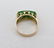 14k Apple Green Jade Lady's Ring. Yellow gold pierced s - 3