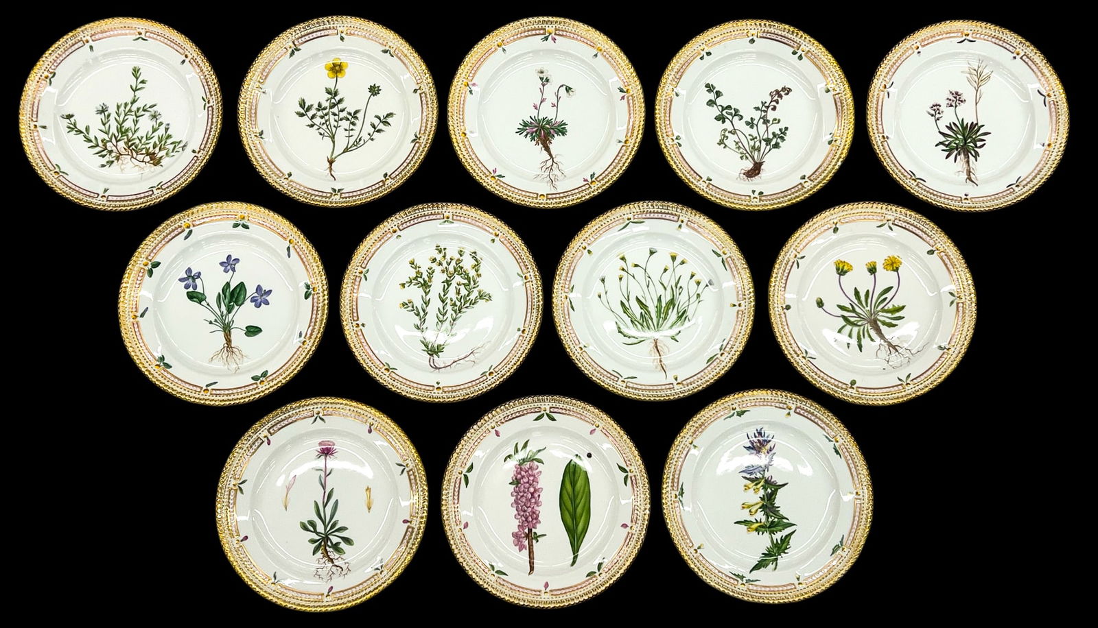 Set 12 Royal Copenhagen Flora Danica Salad Plates (1 of 7)