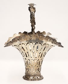 Antique Tiffany & Co. Sterling Grape Flower Basket