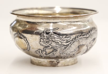 Antique Chinese Luen Wo Export Silver Bowl