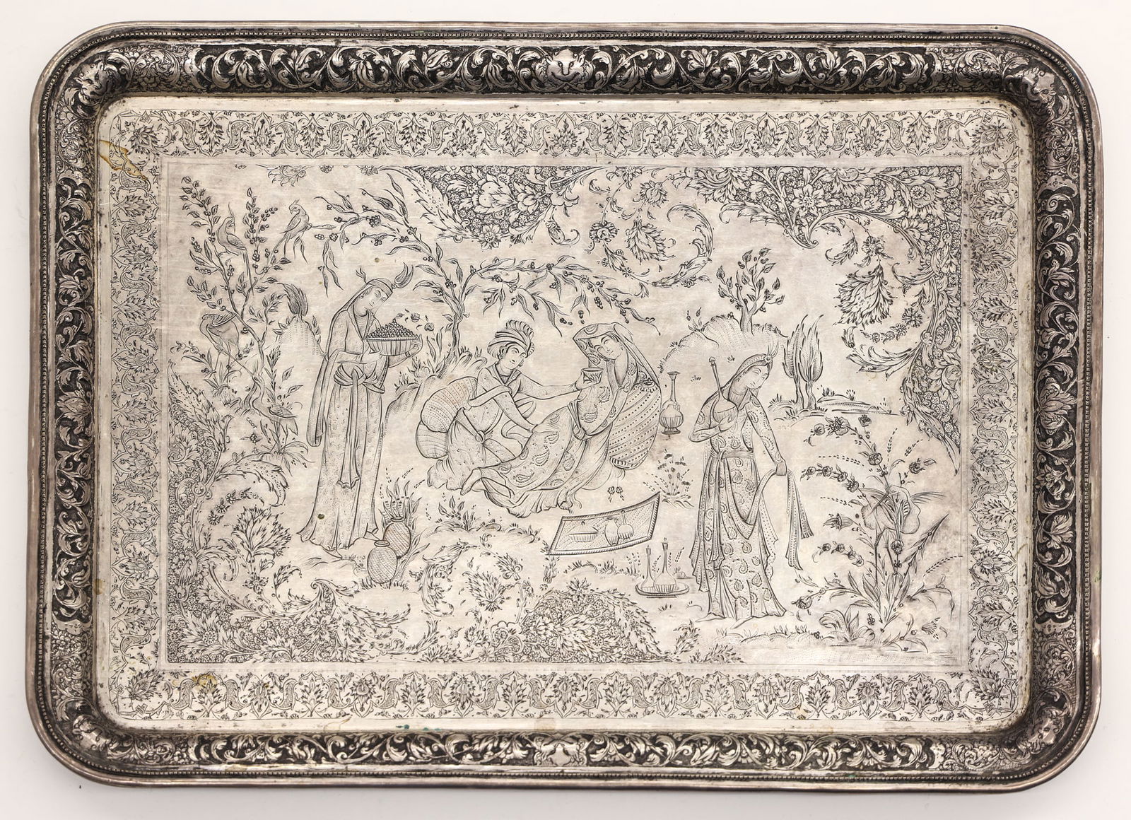 Persian Iran 84 Silver Scenic Serving Tray (1 of 2)