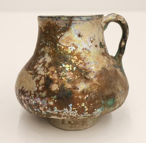 Ancient Persian Islamic Kashan Ceramic Slumped Vessel