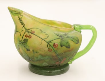 Daum Nancy Pate de Verre Glass Berry Creamer