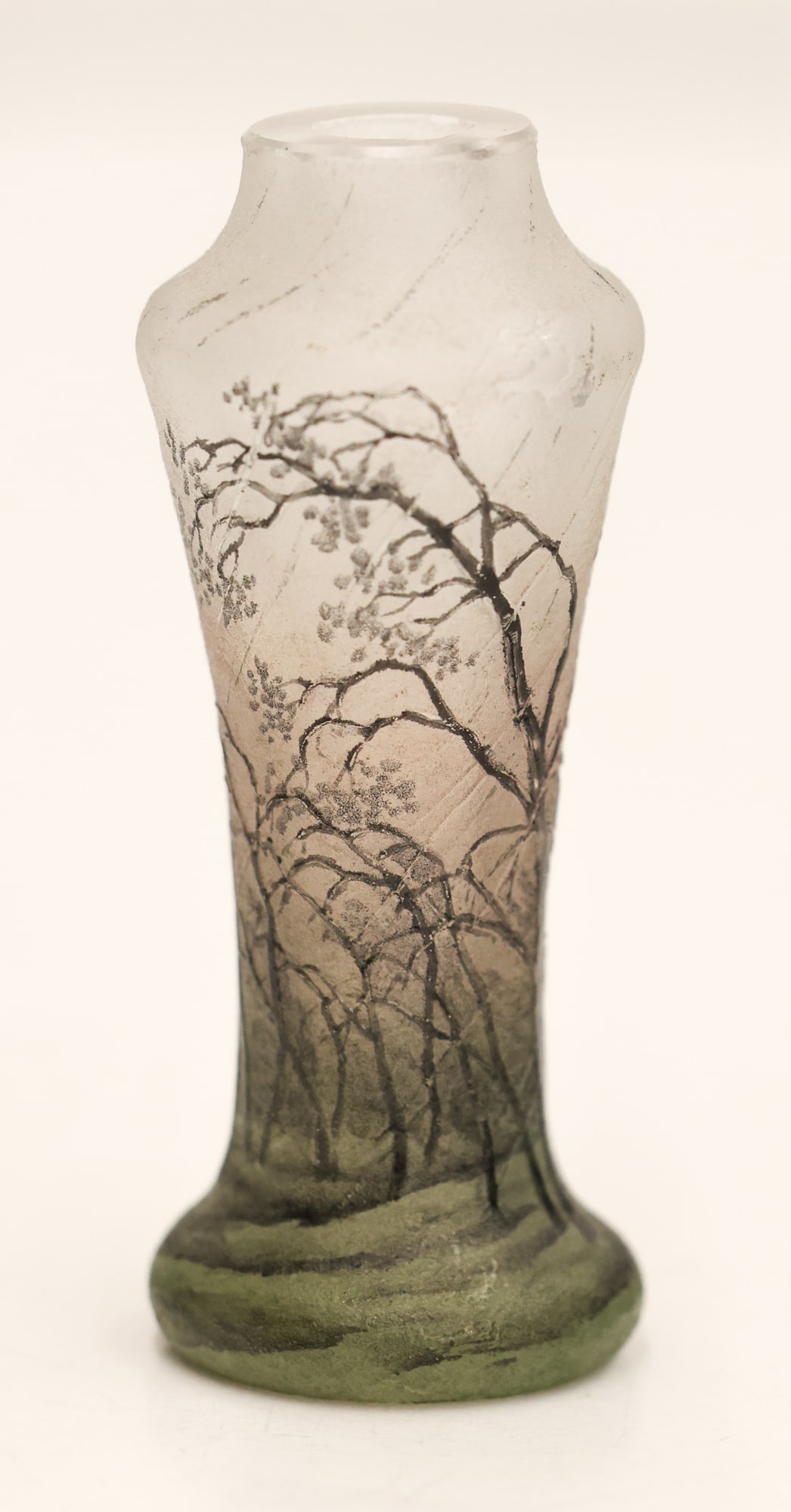 Daum Nancy Miniature Rain Scene Glass Vase (1 of 4)
