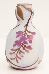 Legras Wisteria Cameo Glass Vase