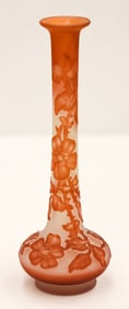 Charles Vessiere Nancy Cameo Glass Bud Vase
