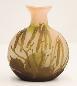 Galle French Cameo Glass Pillow Vase